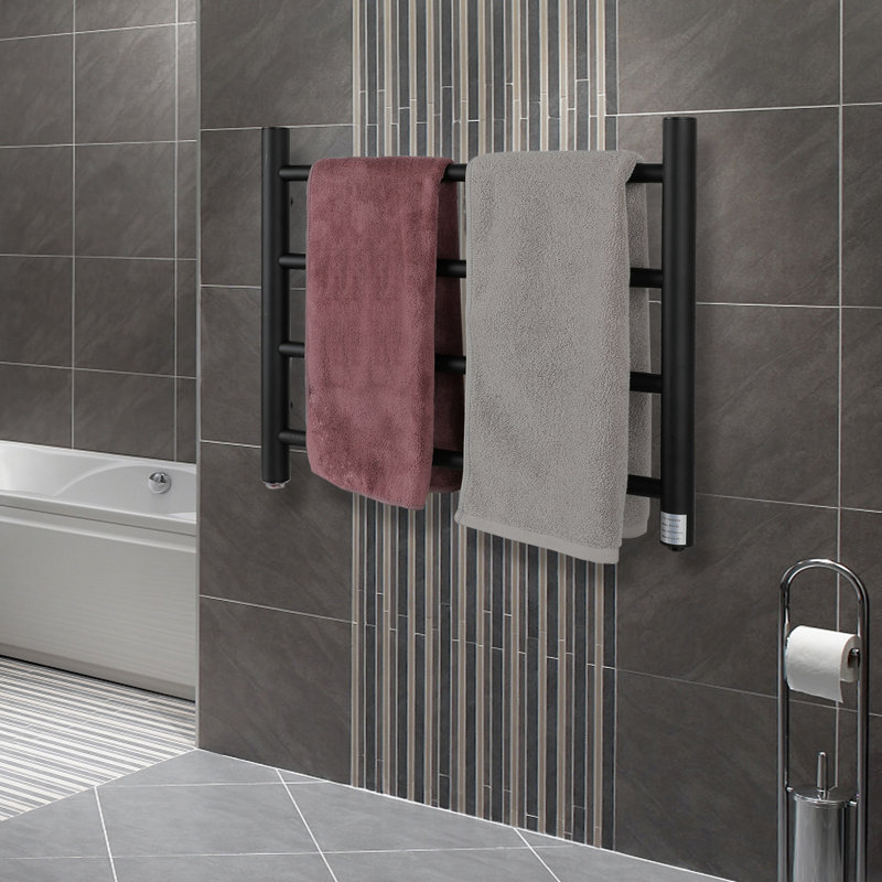 DAILYLIFE Towel Warmer 4 Bars Electric Heated Wall Mounted Towel Racks